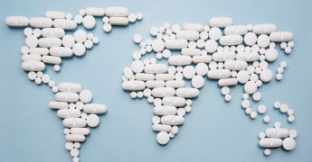 World Map, Pills, Healthcare