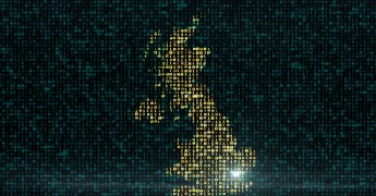 UK binary number digital image