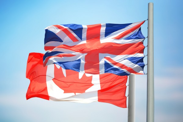 UK Canada flags