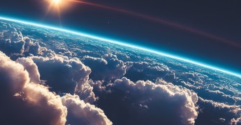 Ozone layer, earth, IT cloud