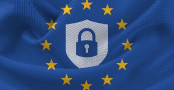 EU flag with padlock